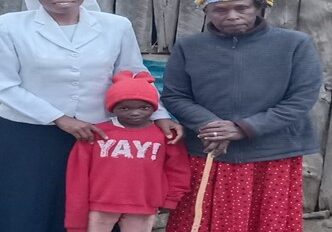 We care for the sick and the aged in their homes by bring Christ’s healing presence and love to them. Sister Lilian Ciiku on charity visitation to the aged in Ngomongo village, Kenya. 
